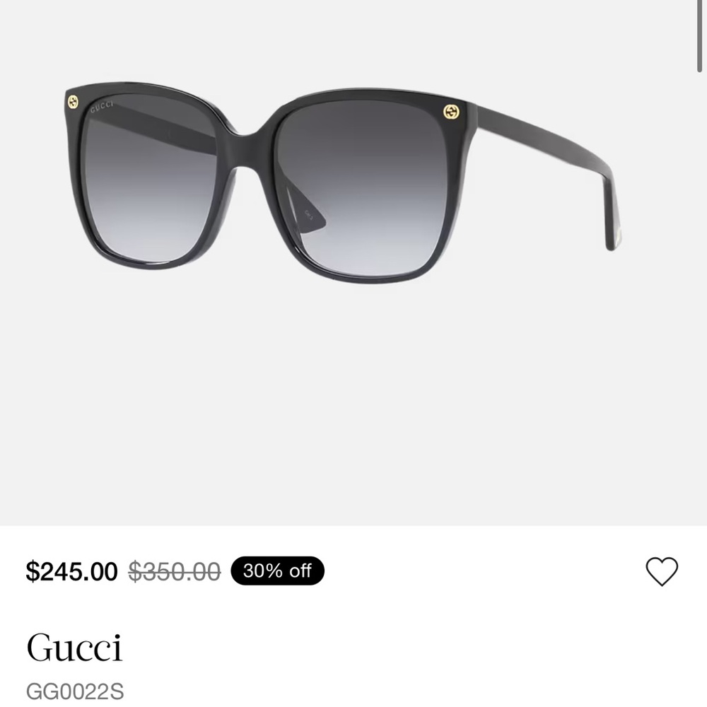 Authentic gucci sunglasses in prime condition.